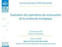 Evaluation des opérations de restauration de la continuité écologique