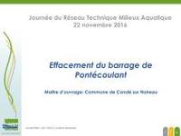 Présentation des travaux d'effacement du barrage de Pontécoulant