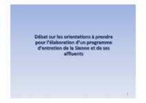 Débat d'orientation du programme d'entretien de la Sienne