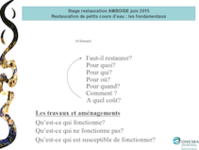 [ppt] Restauration des petits cours d’eau : les fondamentaux